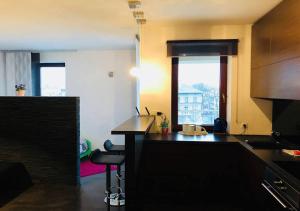 Kuchnia lub aneks kuchenny w obiekcie Apartament z widokiem na Wawel w centrum miasta