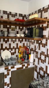 Kuchyň nebo kuchyňský kout v ubytování HOUSE of ZION