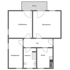 a floor plan of a building at Ferienwohnung Fürstenberg - Storch in Fürstenberg-Havel