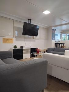 TV a/nebo společenská místnost v ubytování Bilbao Metropolitan Hostel by Bossh! Hotels