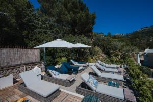 En generel udsigt til bjerge eller udsigt til bjerge taget fra villaen