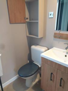 Mobil home climatisé 6,8 Pers SIBLU BONNE ANSE PLAGE LA PAMYRE LES MATHES的一间浴室