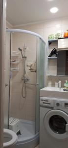 Koupelna v ubytování Vytauto Centriniai apartamentai