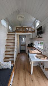 Kuchyň nebo kuchyňský kout v ubytování Tinyhouse Bergharen