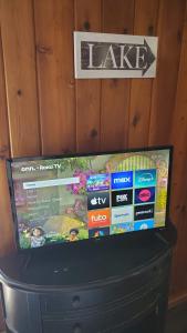 TV a/nebo společenská místnost v ubytování Cozy Cottage - Sunrise and Lake Views - Shared Dock - Community Beach