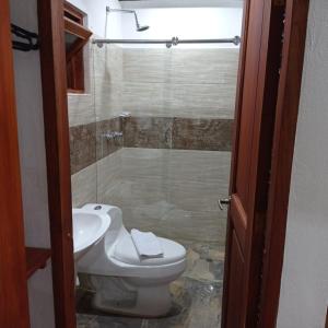 Koupelna v ubytování Casa Hotel La Villa del Rosario