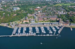 Blick auf Ferienwohnung Seestern in Flensburg, Sonwik aus der Vogelperspektive