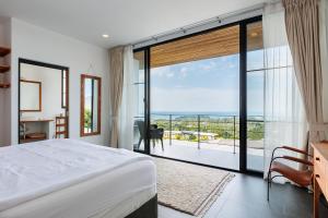 Cama o camas de una habitación en 3br luxury sea view villa, koh Phangan