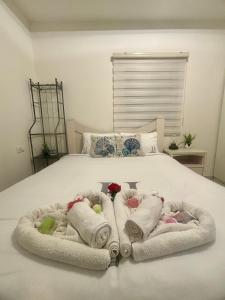 Beachfront Studio, fully equipped客房内的一张或多张床位