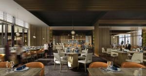 Hilton Taipei Sinban 레스토랑 또는 맛집