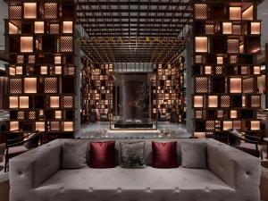 上海松江广富林希尔顿酒店的休息区