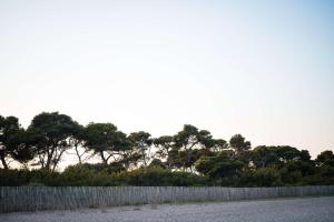 a fence in front of some trees and bushes at Le Hameau Des Pesquiers Ecolodge & Spa, Curio Collection By Hilton in Hyères