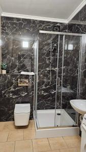 Kúpeľňa v ubytovaní Black Room Apartment + 19 fotografií