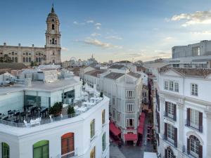 En generell vy över Málaga eller utsikten över staden från lägenheten