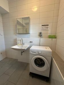 Koupelna v ubytování Monteur -sowie Ferienwohnungen in Grünberg, nahe Gießen