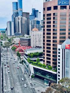 Nespecifikovaný výhled na destinaci Melbourne nebo výhled na město při pohledu z apartmánu