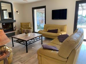 TV a/nebo společenská místnost v ubytování La Bastidone , Très jolie maison 4 chambres en Provence