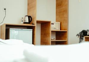Postel nebo postele na pokoji v ubytování Deniz Otel