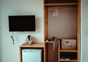 Kuchyň nebo kuchyňský kout v ubytování Deniz Otel