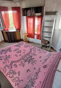 Postel nebo postele na pokoji v ubytování Baubo Ecocasa + 3 fotografie