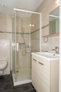 Koupelna v ubytování Gîte Châtel