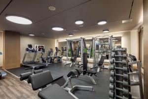Fitness centrum a/nebo fitness zařízení v ubytování Mersin HiltonSA