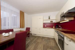Kuchyň nebo kuchyňský kout v ubytování Pension Appartement Lanzer