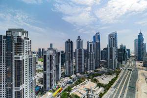 Ein allgemeiner Blick auf Dubai oder ein Stadtblick von der Ferienwohnung aus