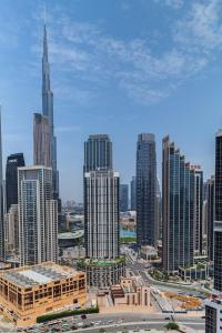 Ein allgemeiner Blick auf Dubai oder ein Stadtblick von der Ferienwohnung aus