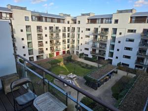 a view from the balcony of a apartment building at Esben Juhls Guest Room in Copenhagen