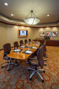 a large conference room with a large table and chairs at DoubleTree by Hilton San Francisco Airport in Burlingame
