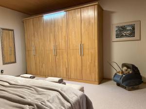Postel nebo postele na pokoji v ubytování Ferienhaus Kreuttal