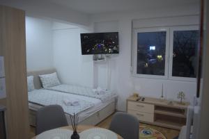 En eller flere senge i et værelse på Studio apartman Delight Vrnjačka banja