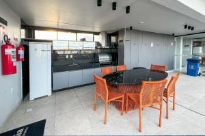 Køkken eller tekøkken på Intermares Moderno Studio 3 pessoas 300m Praia