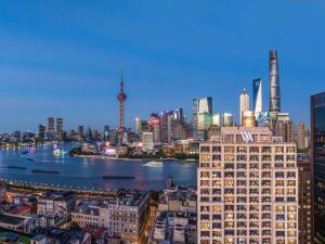 上海景观或在酒店看到的城市景观