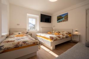Postel nebo postele na pokoji v ubytování Relax House Soča