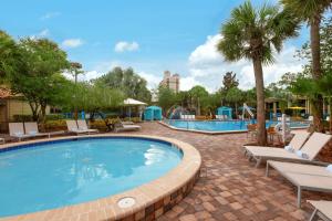 DoubleTree by Hilton Hotel Orlando at SeaWorld内部或周边的泳池