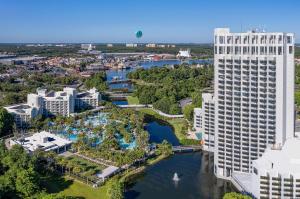 an aerial view of a resort with a water park at Hilton Orlando Buena Vista Palace - Disney Springs Area in Orlando