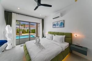 Katil atau katil-katil dalam bilik di New Luxury 3 Bedroom Villa in Lamai area , Olive Villa +27 gambar