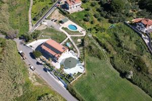 an aerial view of a house on a hill at La Pagoda in Gizzeria