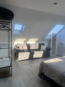 Ένα ή περισσότερα κρεβάτια σε δωμάτιο στο Apartment Weitblick