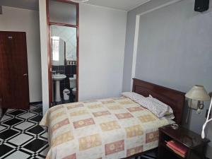 Postel nebo postele na pokoji v ubytování Hotel Atenas