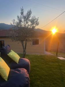 O nascer ou o pôr do sol visto a partir da casa de férias