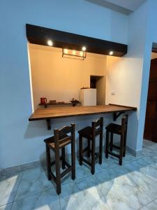 A cozinha ou cozinha compacta de Cabañas y Hostal Las Marias