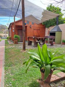 Um jardim em Cabañas y Hostal Las Marias