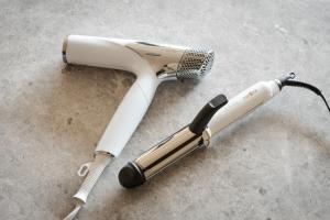 a hair dryer and a microphone on the ground at MOKU Kyoto in Nishinotōindōri +30 photos