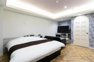 TV a/nebo společenská místnost v ubytování Hotel TEMARI Matsumoto