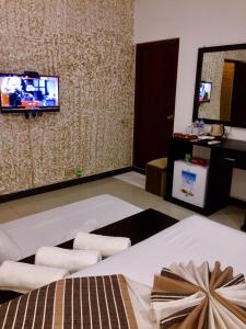 TV a/nebo společenská místnost v ubytování Motel VIP