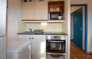 a small kitchen with a stove and a dishwasher at Beautiful Apartment In Porticcio in Porticcio +10 photos