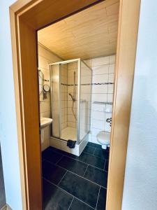 Koupelna v ubytování Gasthaus Grafenstuben + 21 fotografií